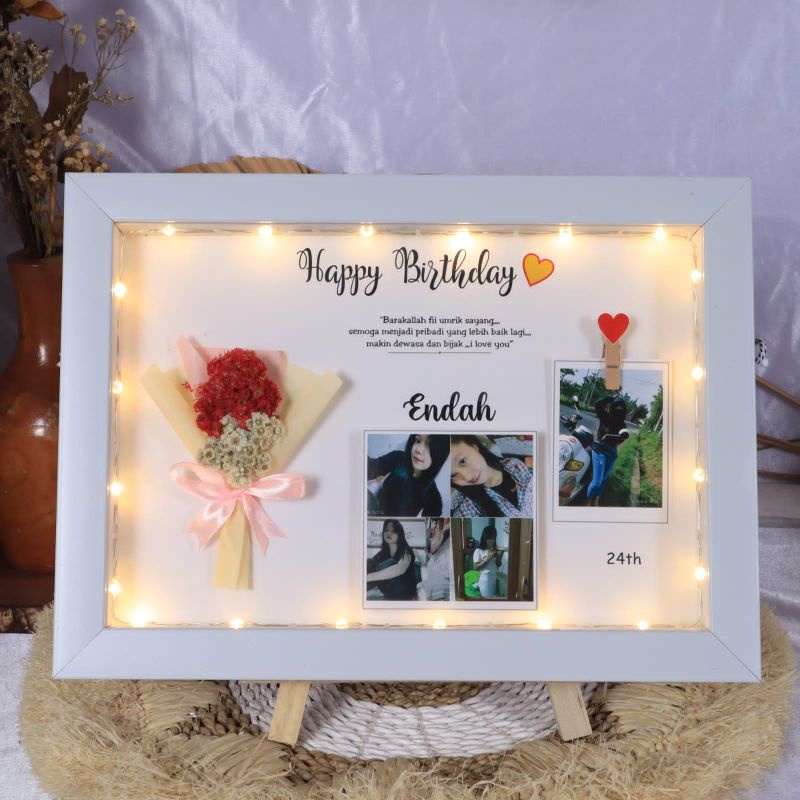 [Gift frame 3D jumbo Custom] kado cowok cewek Hadiah Anniversary | Kado ulang tahun cewek cowok | ka