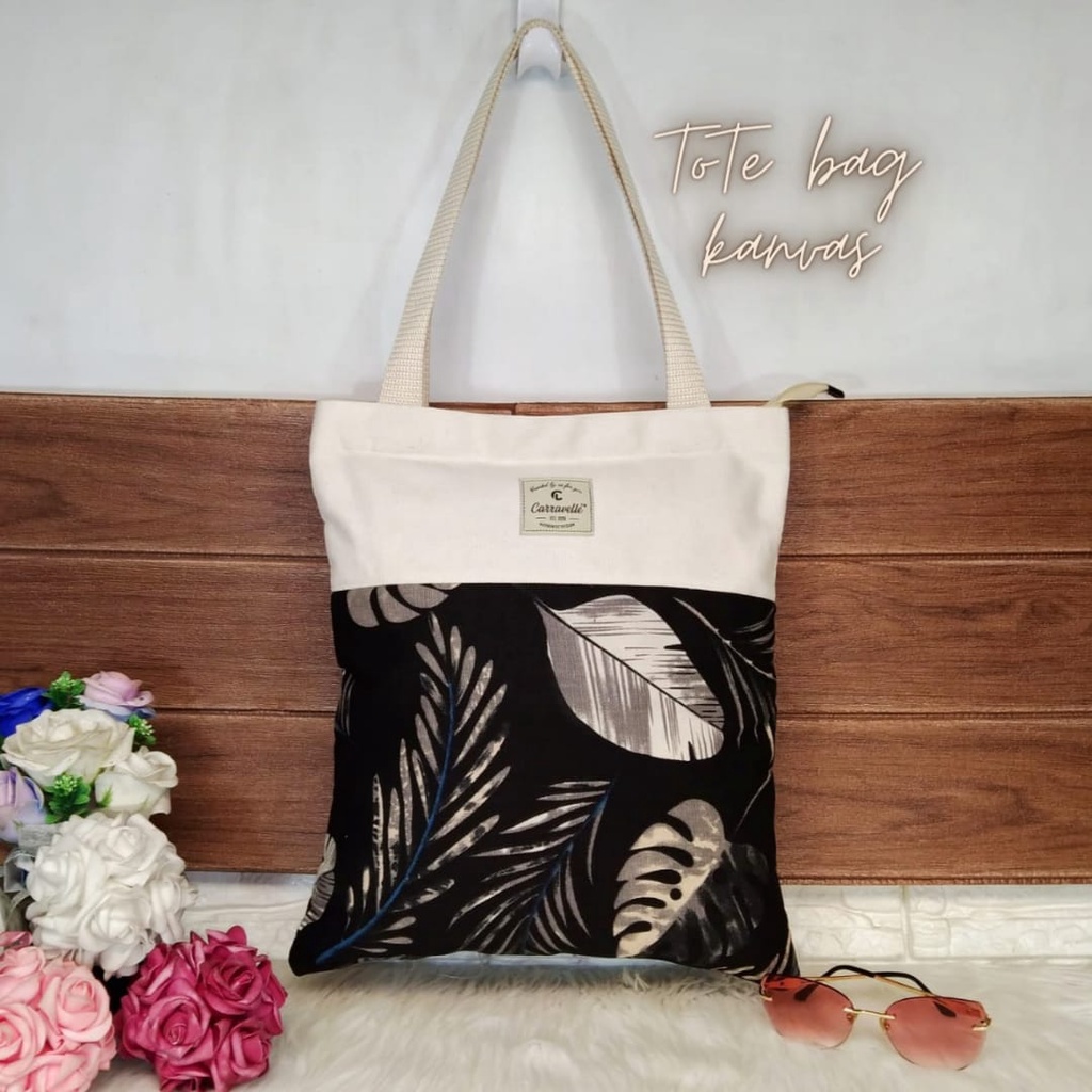 TOTE BAG WANITA RESLETING KANVAS MOTIF PORTRAIT  TAS KULIAH,TAS BELANJA,SEMINAR,BISA CUSTOM SABLON UNTUK TAS SEMINAR