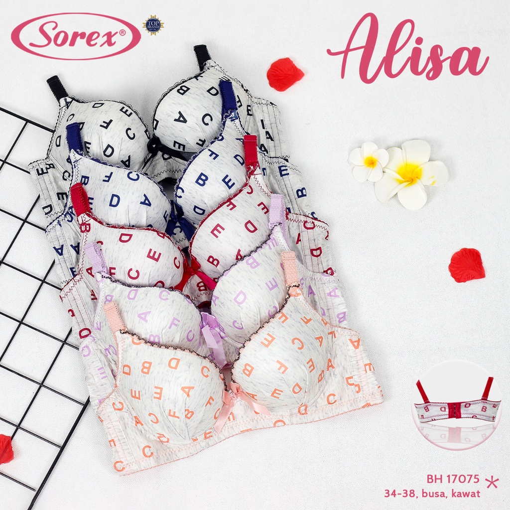 Bh Bra Sorex 17075 (Cup A) Katun Motif | Bra Busa Sedang Pakai Kawat |fvk