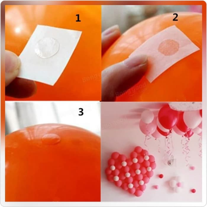 Lem balon perekat - balon glue dot - tempelan balon 1 Roll