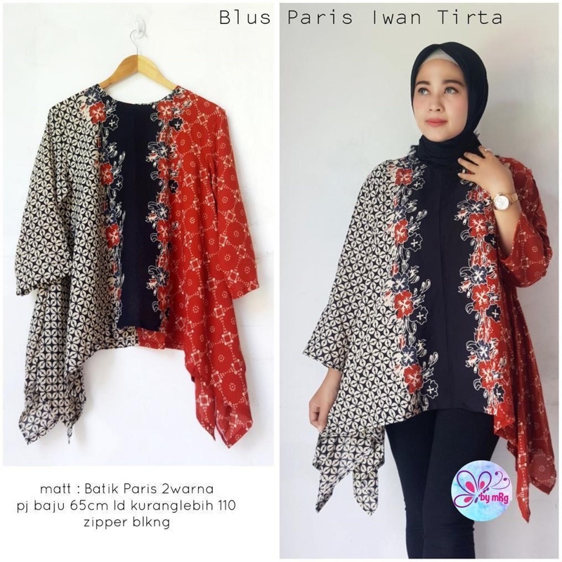 Blouse Batik Kartini Premium Solonan, Blouse Kantoran, Blouse Kerja, Bahan Paris