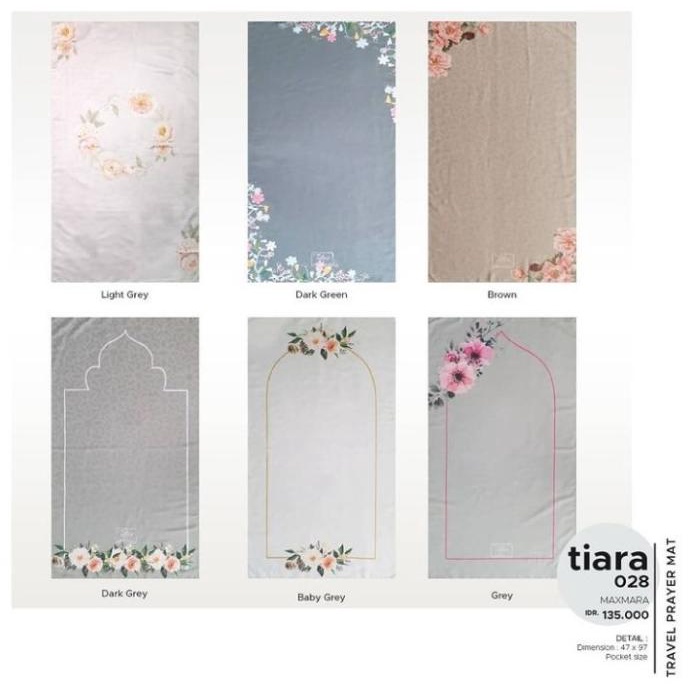 Best Product Tatuis Travel Prayer Mat Tiara 028 - Sajadah Travelling Tatuis - Paling Dicari
