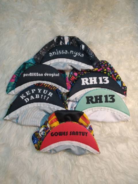 Custom Topi sepeda cycling cap Custom