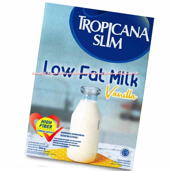 Tropicana Slim Low Fat Milk 500gr Vanilla Susu Tropicana Slims Vanila Slime TS Rendah Gula Lowfat Tropikana Slim 500 gram