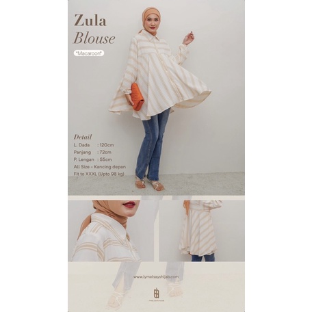 ZULA BLOUSE by IYMELSAYSHIJAB MINT, MACAROON (READY)