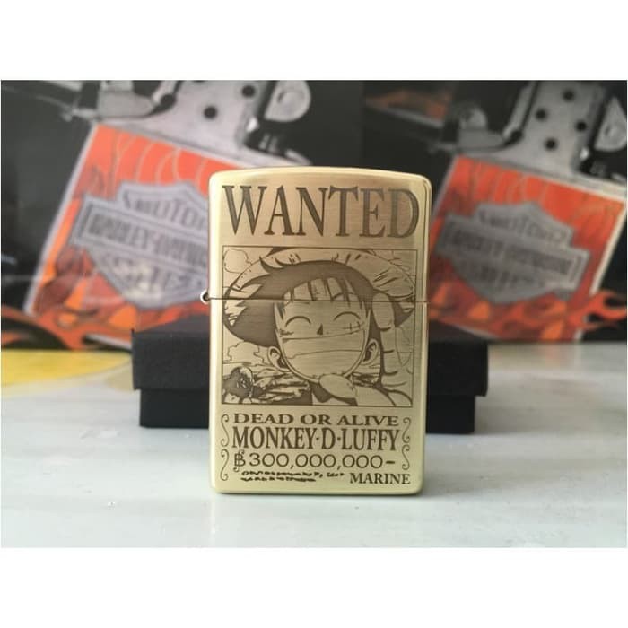 Zippo Original Lighter Limited Edition One Piece Wanted Poster Luffy Shopee Indonesia