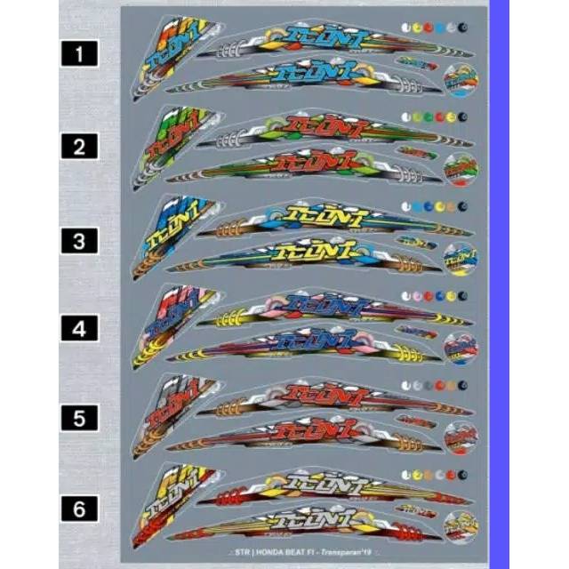 Striping transparan beat FI 2013-2015 / decal transparan beat fi / beat transparan / stiker