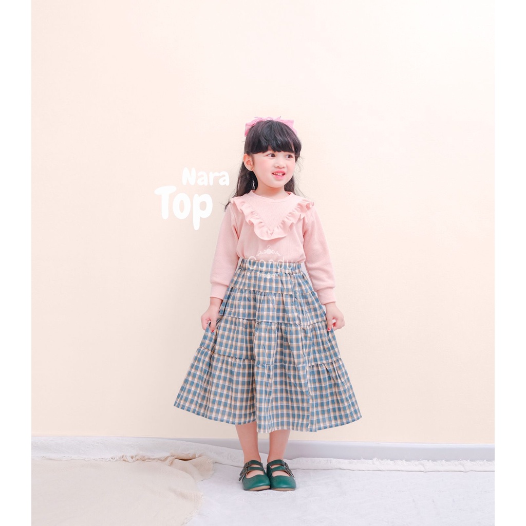 ATASAN ANAK LENGAN PANJANG RUFFLE NARA TOP 1-5 TAHUN