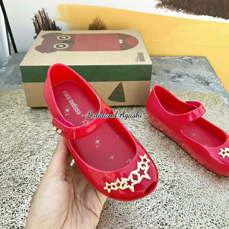 Sepatu Minimel Star Merah/sepatu anak melissa/sepatu jelly anak/sepatu melissa bintang