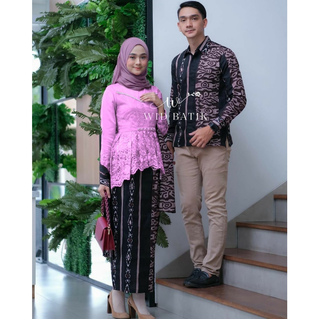 KHANSABATIK ADA JUMBO! COUPLE RATIH SET KEBAYA BROKAT VELVET MUTIARA KEMEJA SONGKET BAJU SARIMBIT PRIA WANITA TERBARU 2022 BAJU KONDANGAN LAMARAN FASHION MUSLIM WANITA