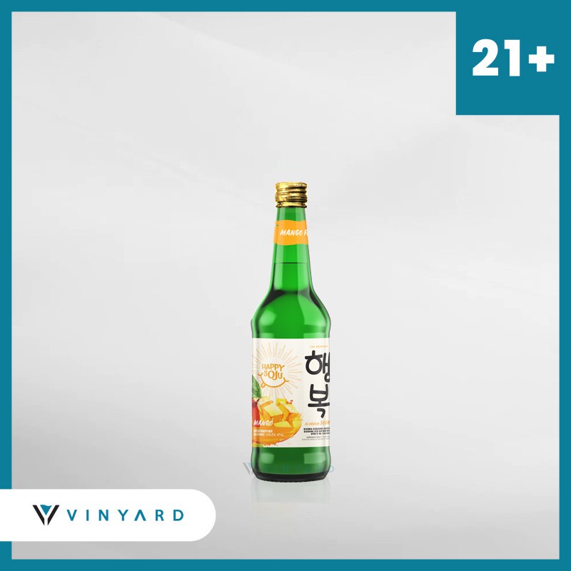 Happy Soju Mango 360 Ml ( Original &amp; Resmi By Vinyard )