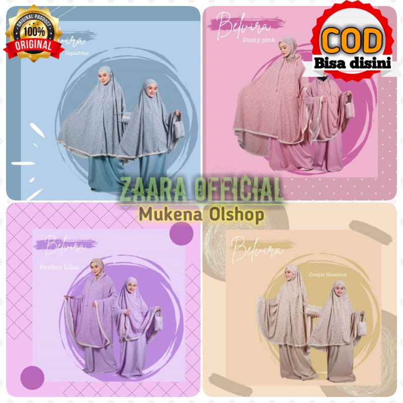 HOTPROMO - Mukena Couple Ibu Dan Anak Belvira 2in1 8-12 Tahun Original