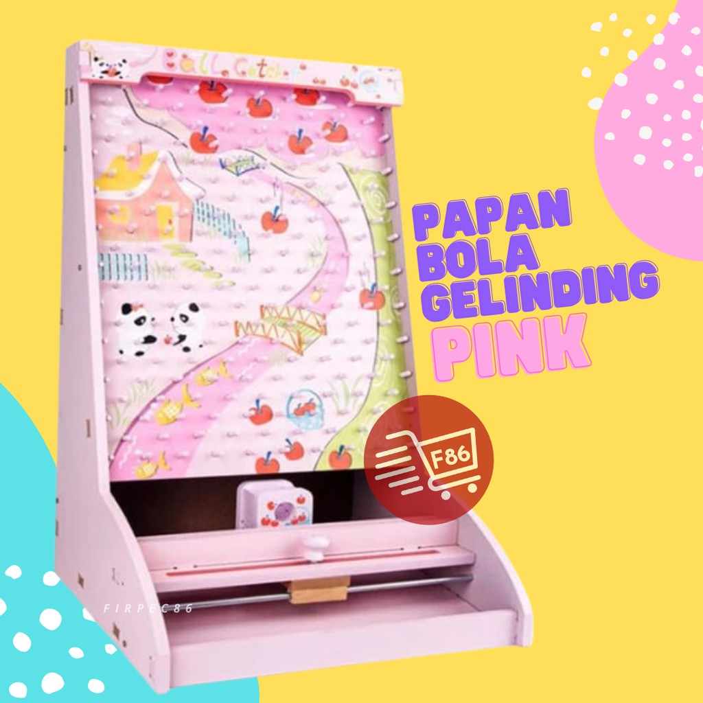 F86 Ball catching games mainan keluarga anak tangkap bola gelinding