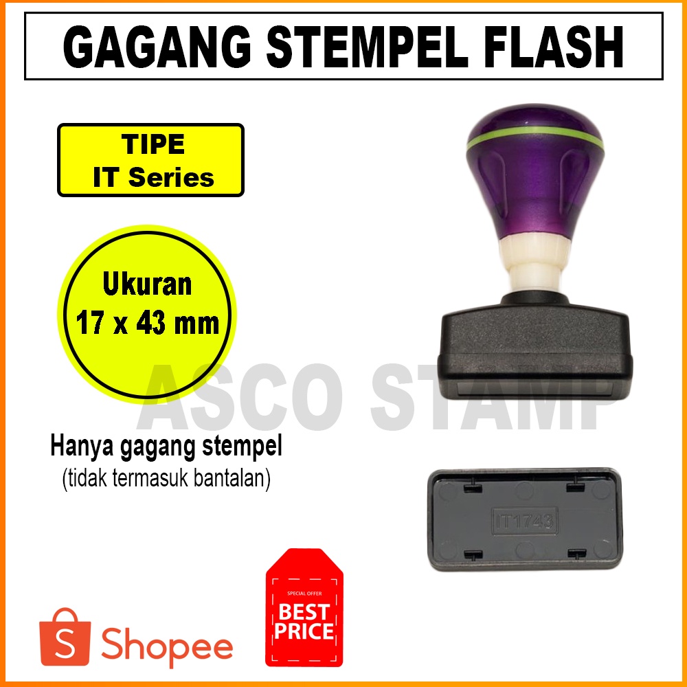 

Gagang Stempel Flash IT 17 x 43 mm