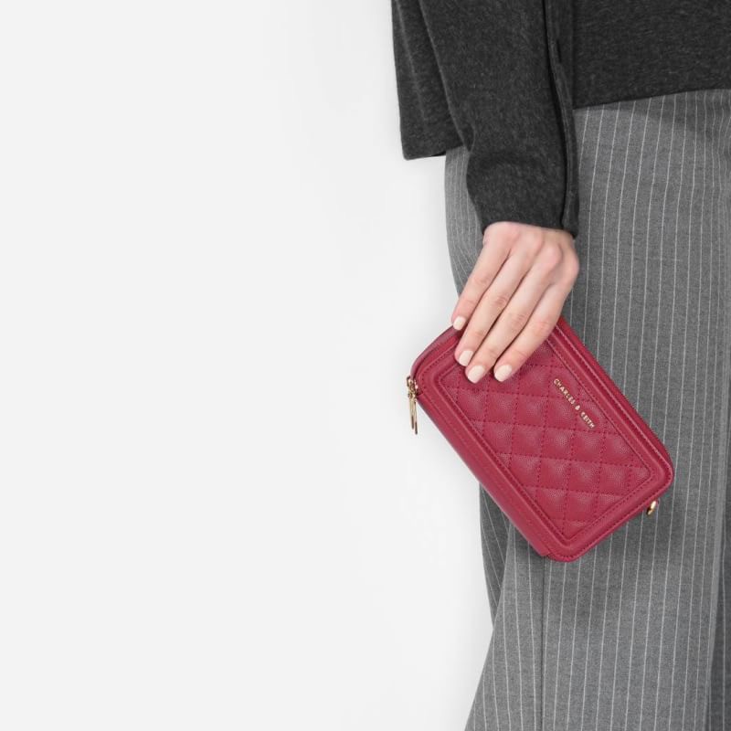 CK Quilted Long Wallet Clutch Original
