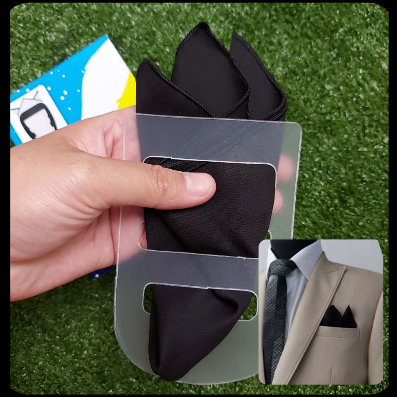 Holder sapu tangan jas (bonus sapu tangan)