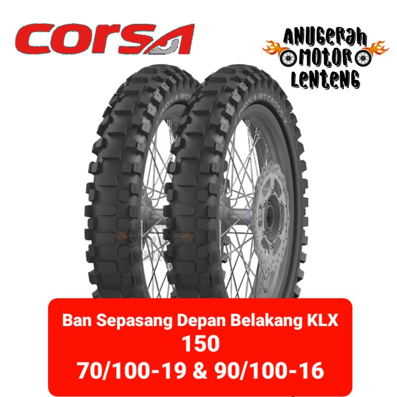 Ban Corsa MT Cross X Sepasang Depan Belakang 70/100-19 90/100-16 KLX 150