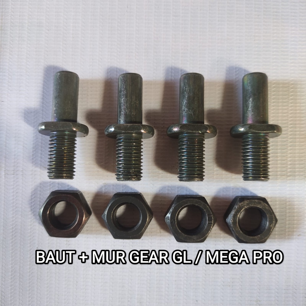 Jual Baut + Mur Gear Belakang GL / Mega Pro (1SET) Shopee Indonesia
