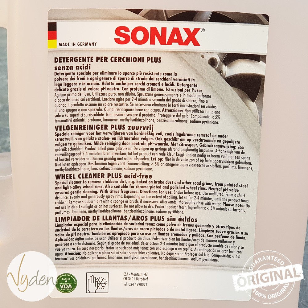 SONAX Wheel Cleaner Plus 550ml ECER Pembersih Pelek Mobil MURAH