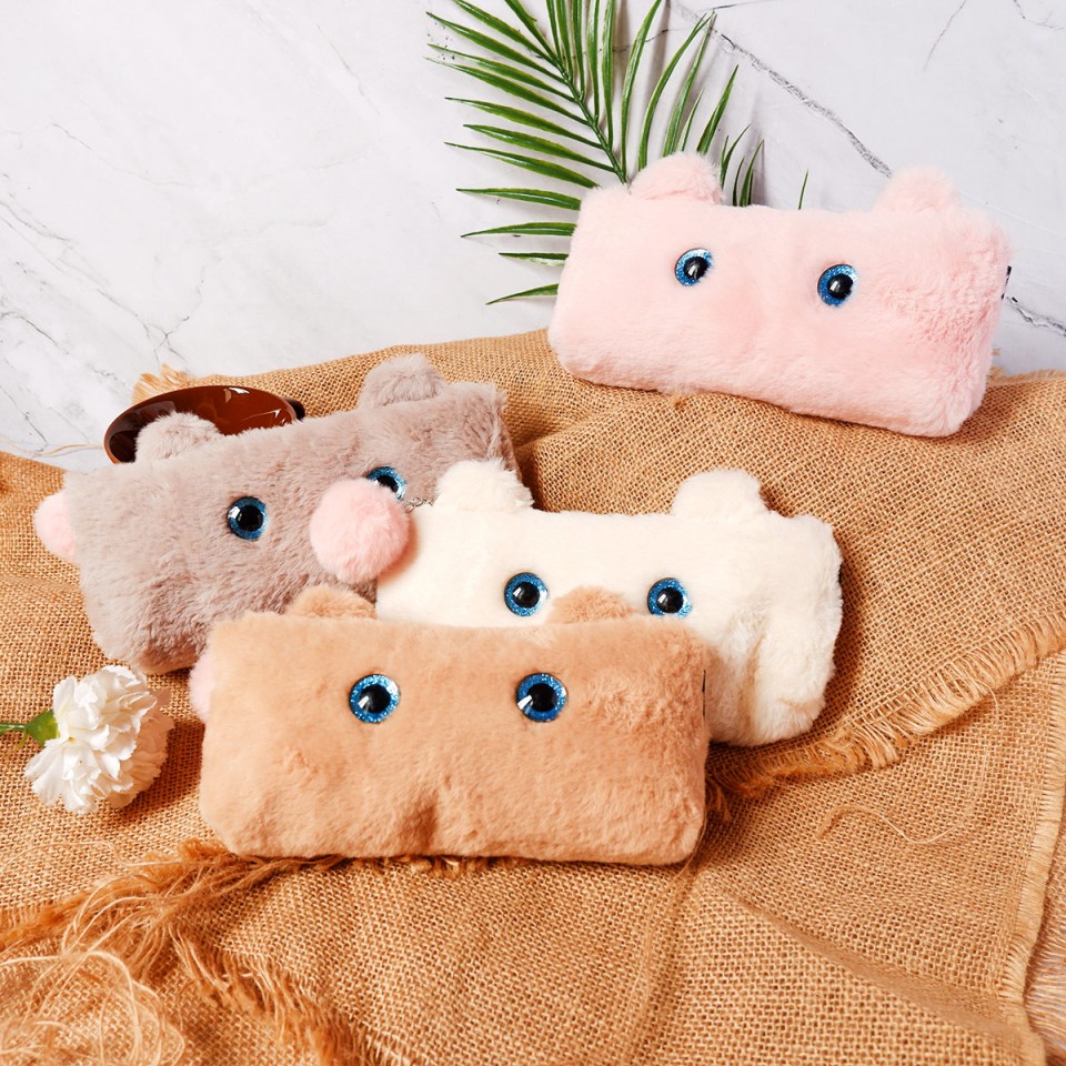 

Fuzzy Baby Bunny Fluffy Pencil Case | Tepak Pensil / Kotak Pensil