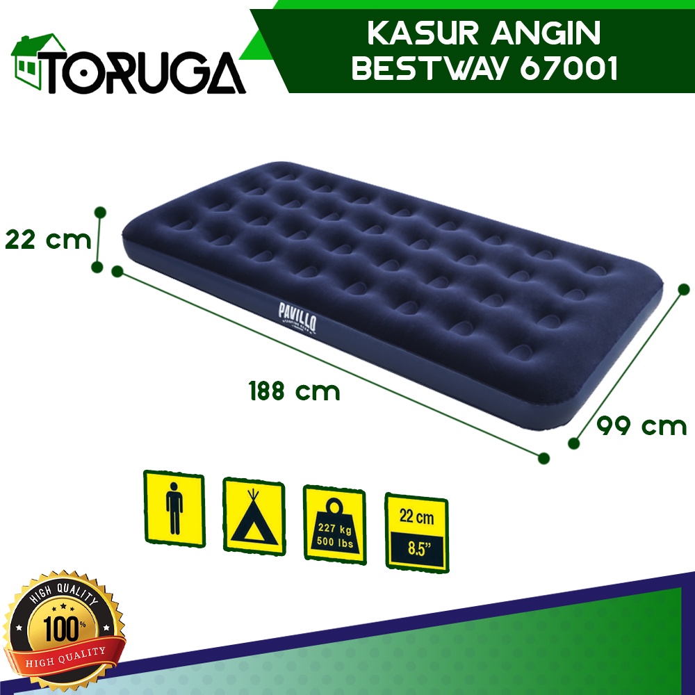 Kasur Angin Twin Size Bestway 67001 188 x 99 cm Matras Karet Air Bed