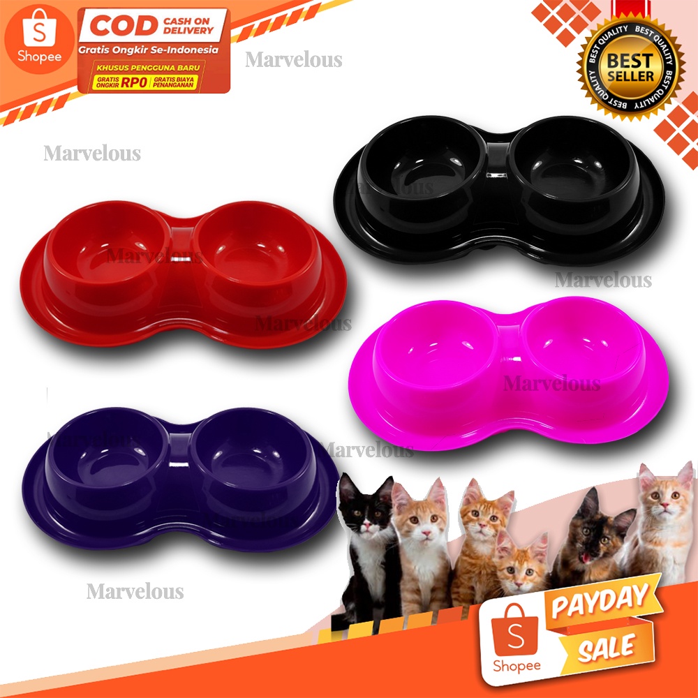 Tempat Makan Kucing Anjing Murah / BOWL DOUBLE ANTI SEMUT | Mangkuk &amp; Feeder