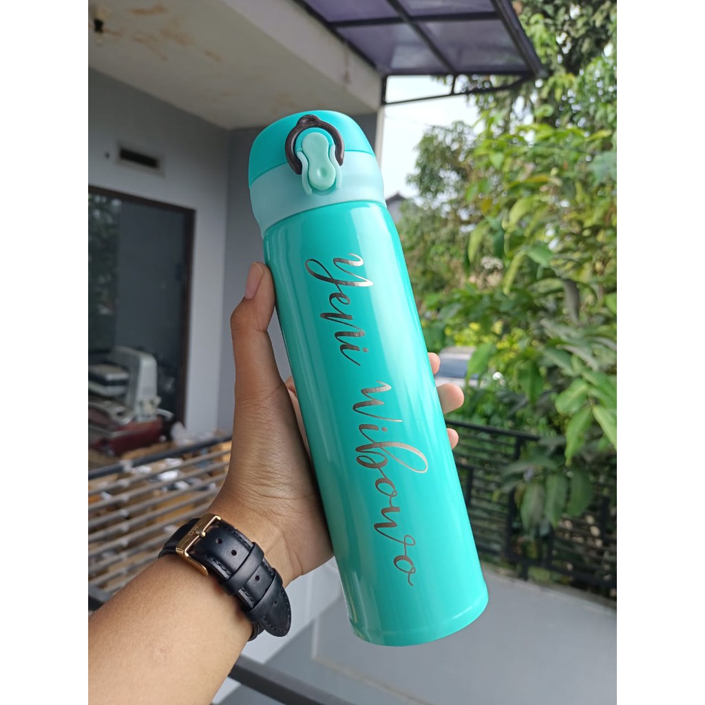 READY!!! TUMBLER / TERMOS CUSTOM NAMA GRAFIR LASER 500Ml NIAGARA SOUVENIR TERMURAH