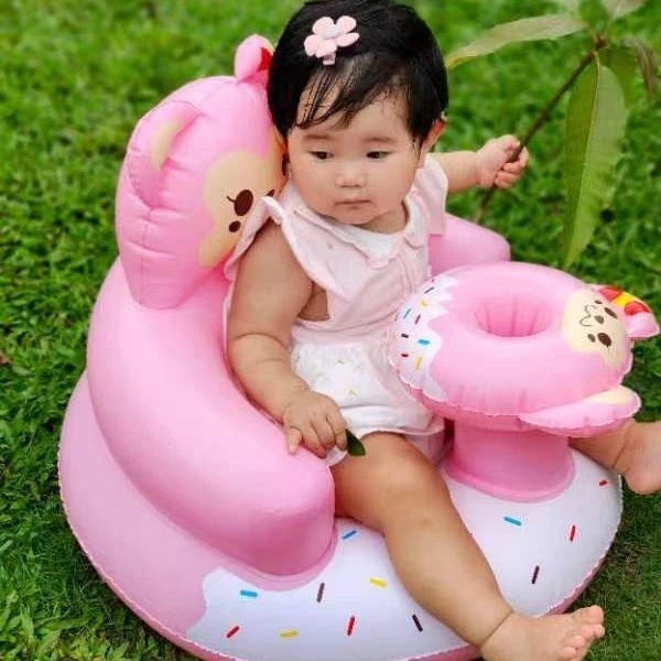 【JKT READY】100% Kursi Bayi / sofa bayi untuk Belajar Duduk dan Makan,Multifungsi bentuk monyet pink