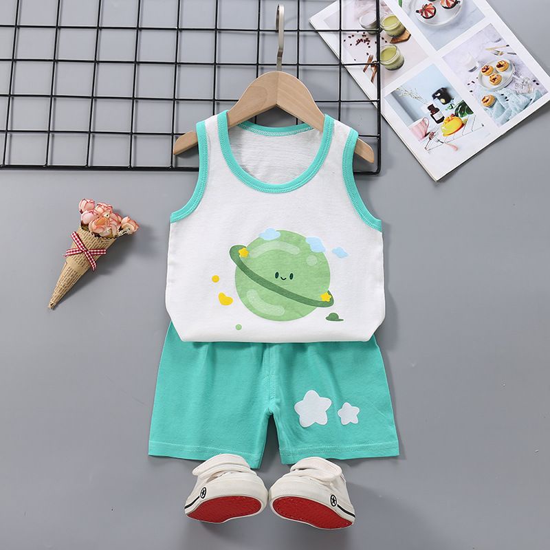 (3-32m) Setelan Baju Bayi/Setelan Baju Anak/ Setelan Baju Tanpa Lengan/ Setelan Baju Bayi Import