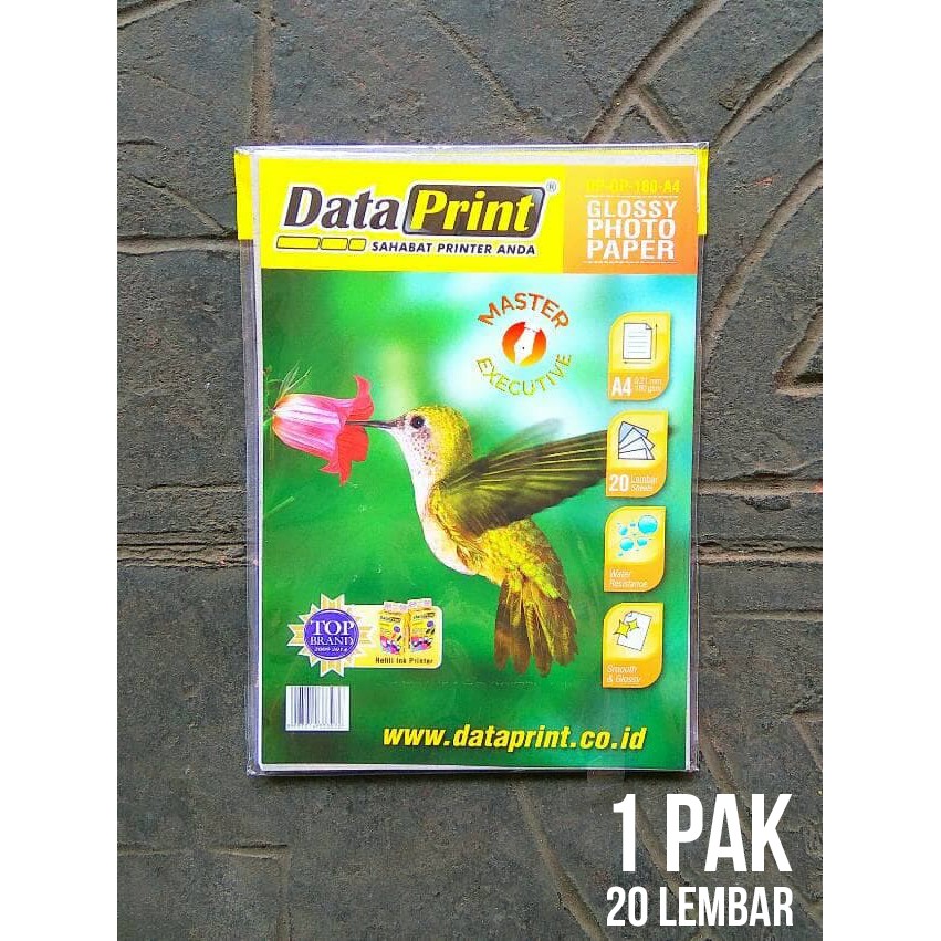 [Pak - 20 Lembar] Data Print Glossy Photo Paper 180 gsm A4 / DP-GP-180-A4 DataPrint