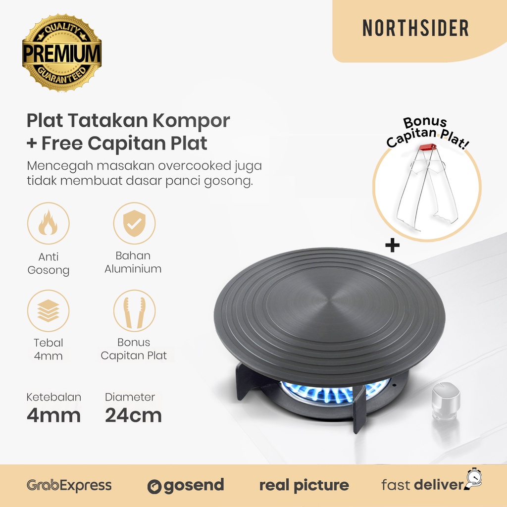 TATAKAN KOMPOR ALAS PANCI MOKA POT KONDUKSI DIFFUSER ANTI GOSONG 24CM