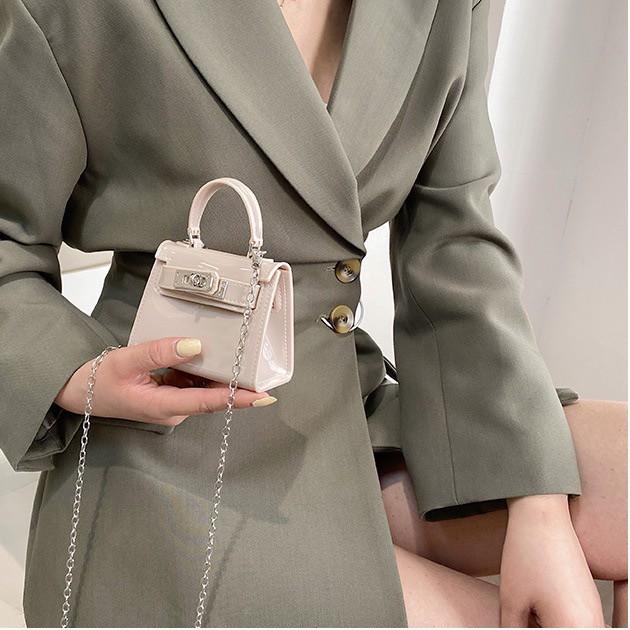 ☑ TAS JELLY GLOSSY MINI HERMEY | TAS MINI RUBBER | TAS JELLY MINI MUTIARA ▲