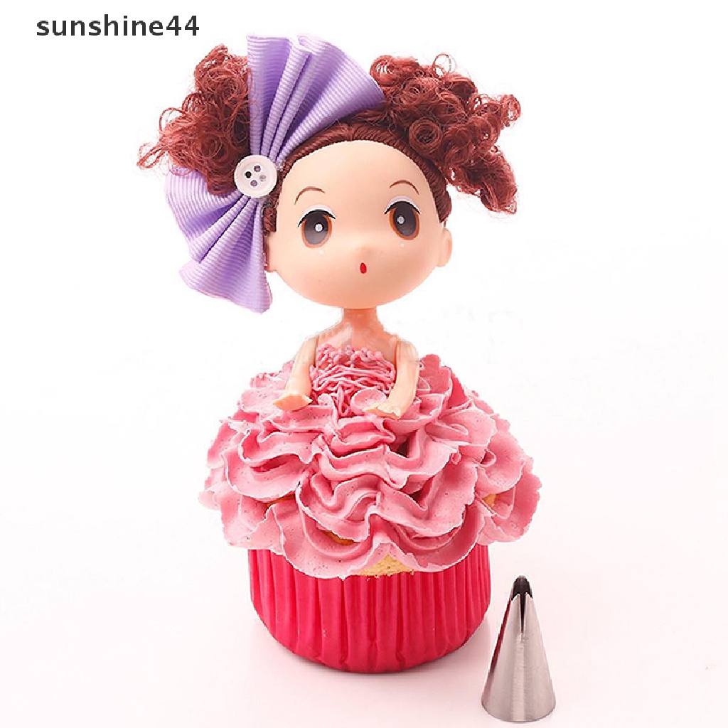 (Sunshine) 7pcs / lot Spuit Piping Icing Bentuk Boneka Bobbi Korea Bahan Stainless Steel 7pcs Nozzle Icing Bahan Stainless Steel Untuk Dekorasi Kue Pernikahan