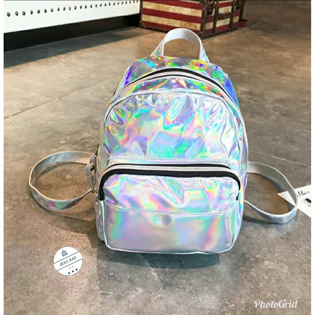 NIQABIS TAS RANSEL MINI HOLOGRAM TAS CEWEK MURAH TAS WANITA KOREA KPOP KEKINIAN TAS REMAJA