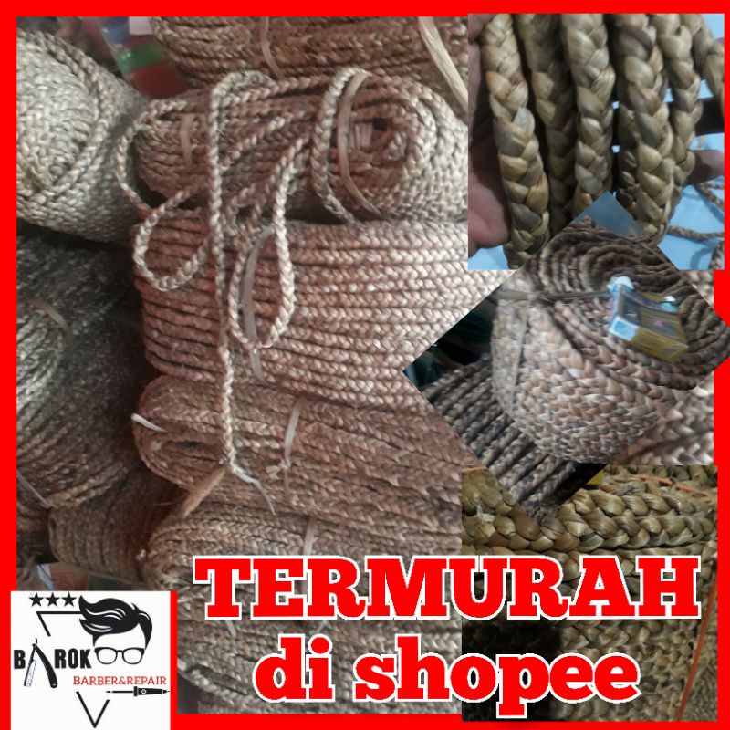 1kg.tali eceng gondok/kiloan anyaman bentuk tali kepang/ECENG GONDOK/anyaman eceng gondok D.I.Y