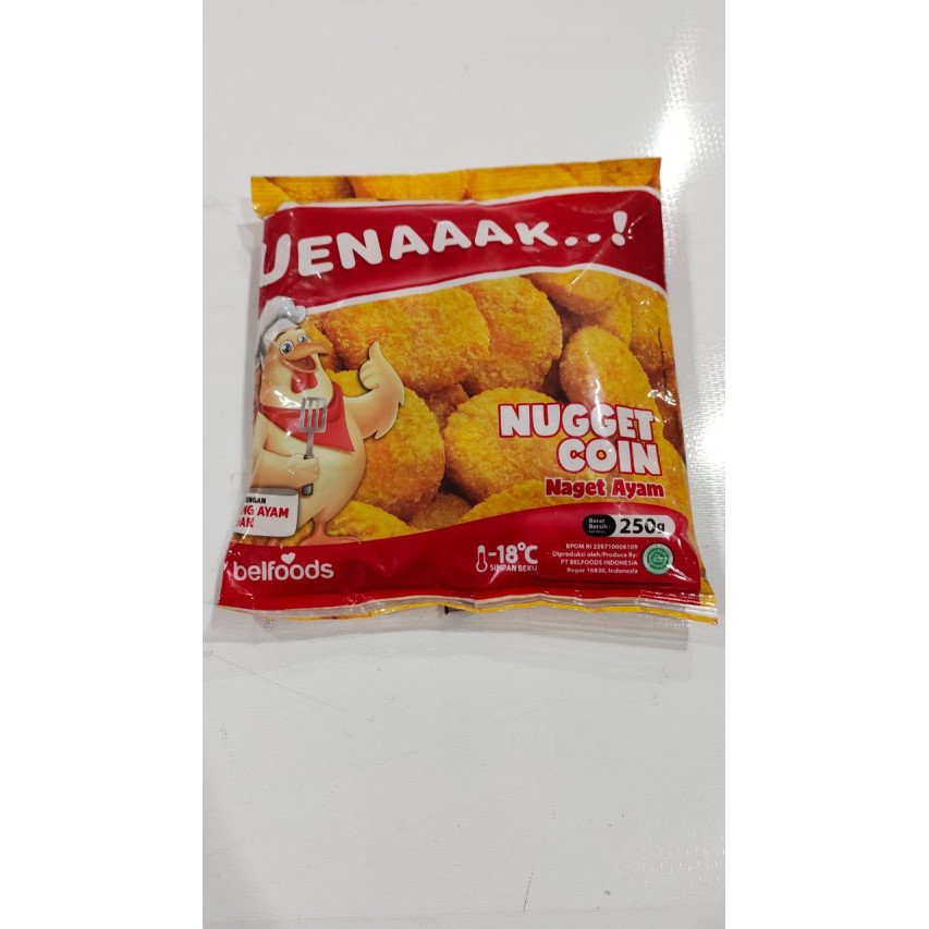 

BELFOODS UENAAAK NUGGET COIN 250 GR | NAGET AYAM KOIN | NUGHET COIN