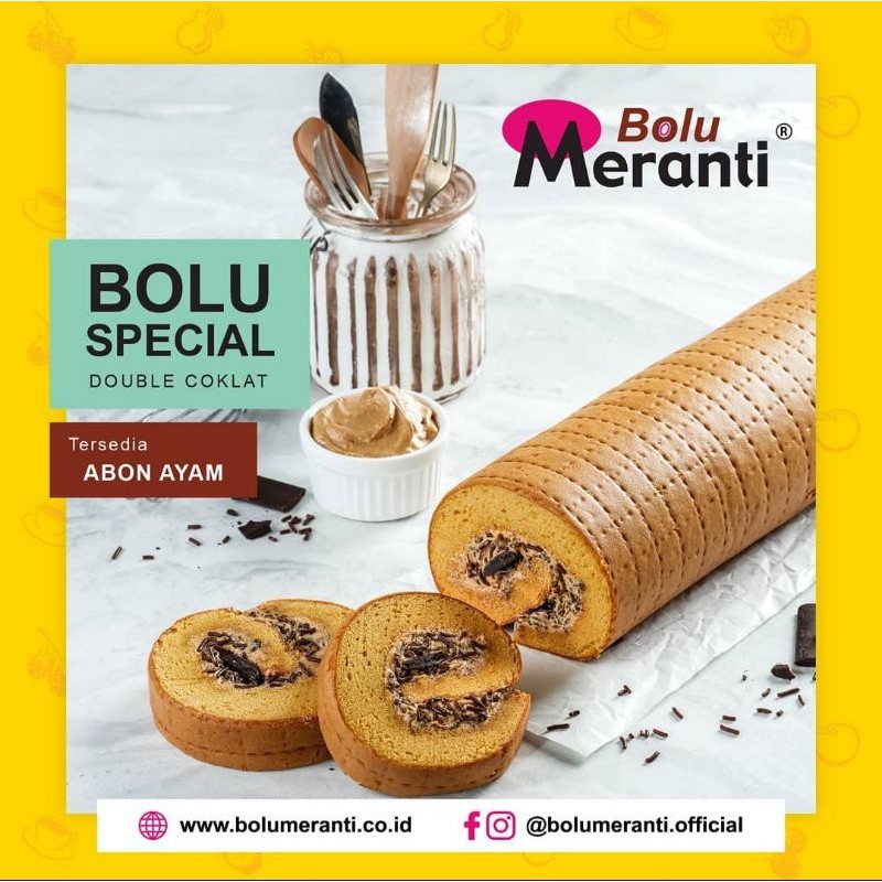 

Bolu Meranti Double Coklat Topping Keju