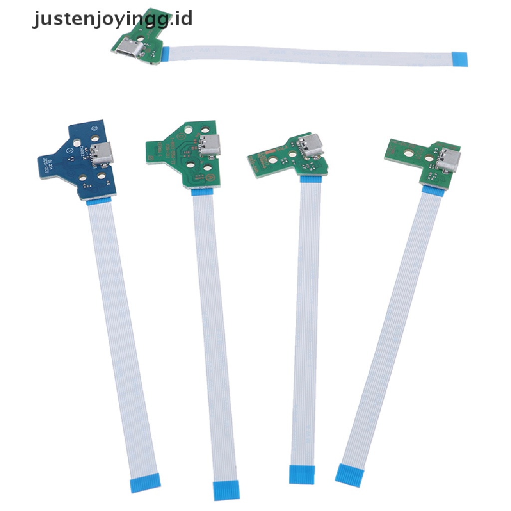 // justenjoyingg.id // USB Charging Port Socket Circuit Board 12Pin JDS 011 030 040 For PS4 Controller ~