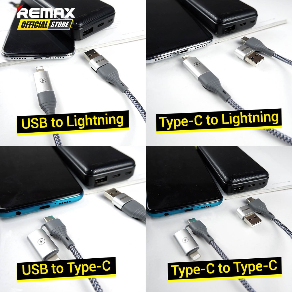 Remax RC-011 Kabel Data Share Series 4in1 Charging Cable iPhone and Type-C Original Garansi