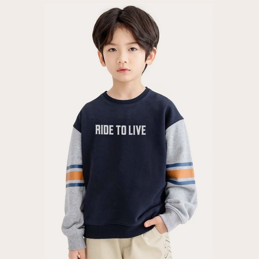 Baju Sweater Anak Lengan Panjang Bahan Babyterry Usia 1 tahun Sampai 12 Tahun Model Kekinian