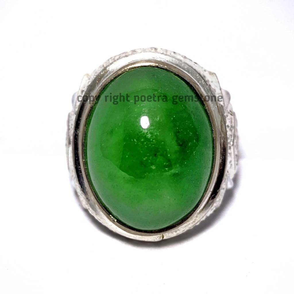 Natural Batu Akik Giok Burma Jade it Jade Ring Alphaka GBJ03