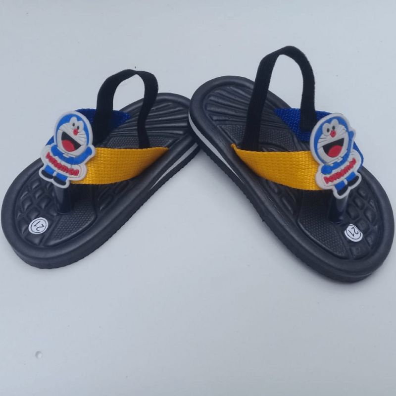 Sandal Jepit Anak Sendal Baby Tali Karet Doraemon