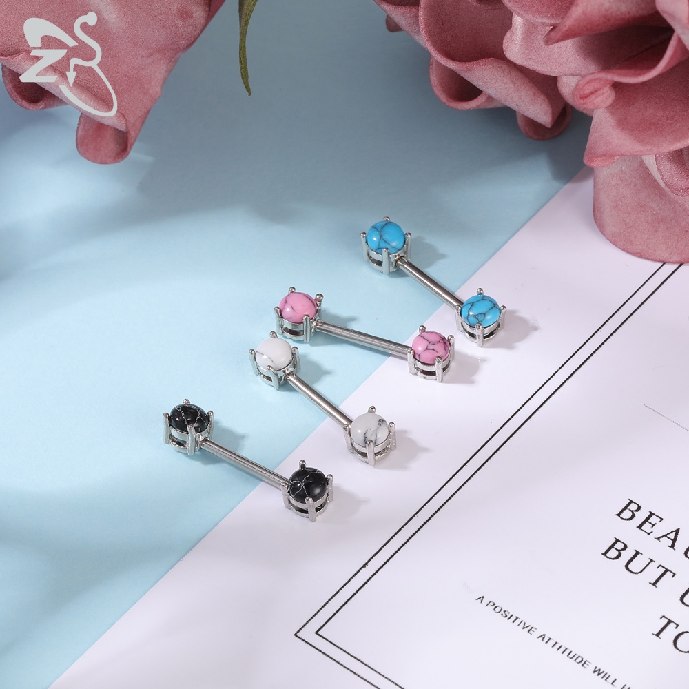 1pc Cincin Tindik Tubuh Bahan Stainless Steel 14g Warna Rose Gold Desain Hati Hias Kristal Untuk Wanita