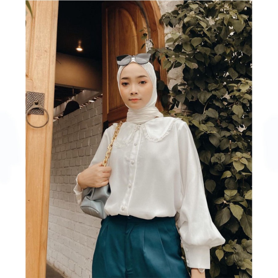 Syarla Blouse Atasan Top Fashion Korea Remaja Muslim Wanita Terlaris