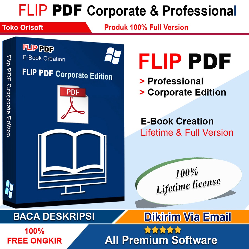 FlipBook Flip PDF Professinal &amp; Corporate 2022 Lifetime + Video Instalasi