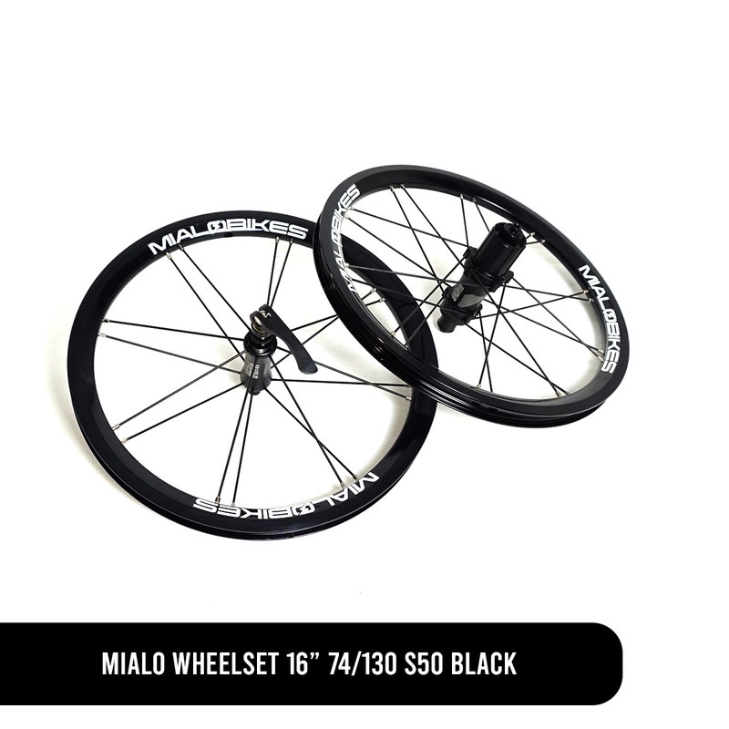MIALO WHEELSET 16 in 349 T50 VBRAKE BLACK