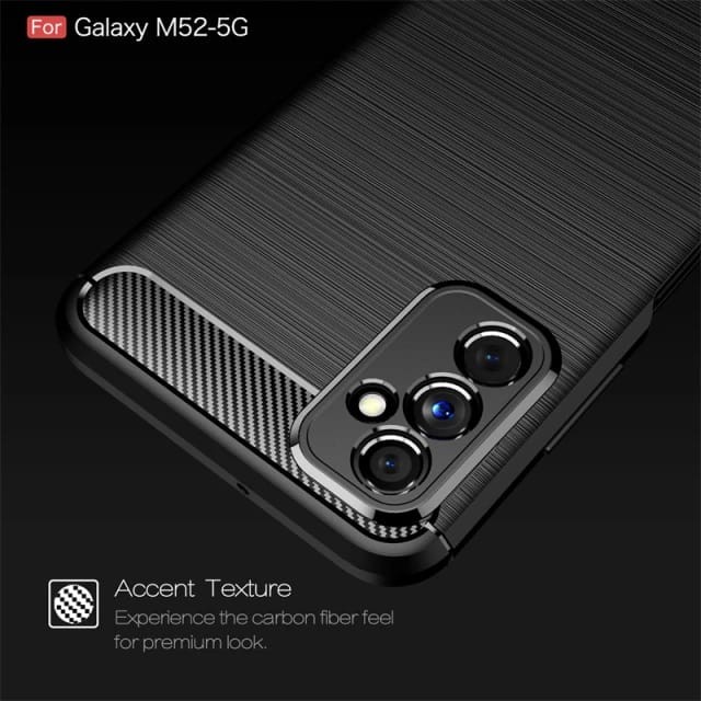 SAMSUNG GALAXY M52 5G SOFT CASE BRUSHED CARBON ORIGINAL