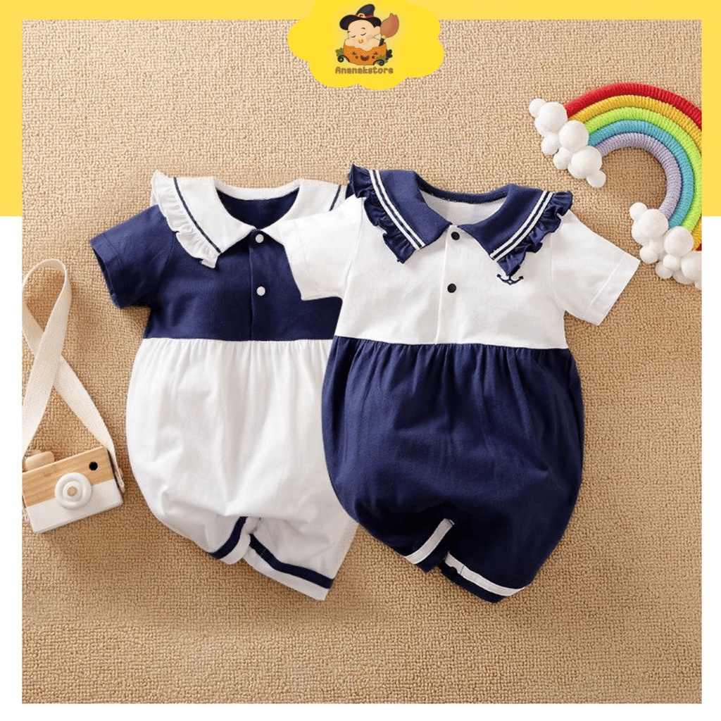 Ananakstore Jumper bayi perempuan cantik import korea 0-2 tahun / baju bayi perempuan kembar / baju baby girl lucu/ JUMPER KEMBAR/JUMPER LUCU/JUMPER NAVY