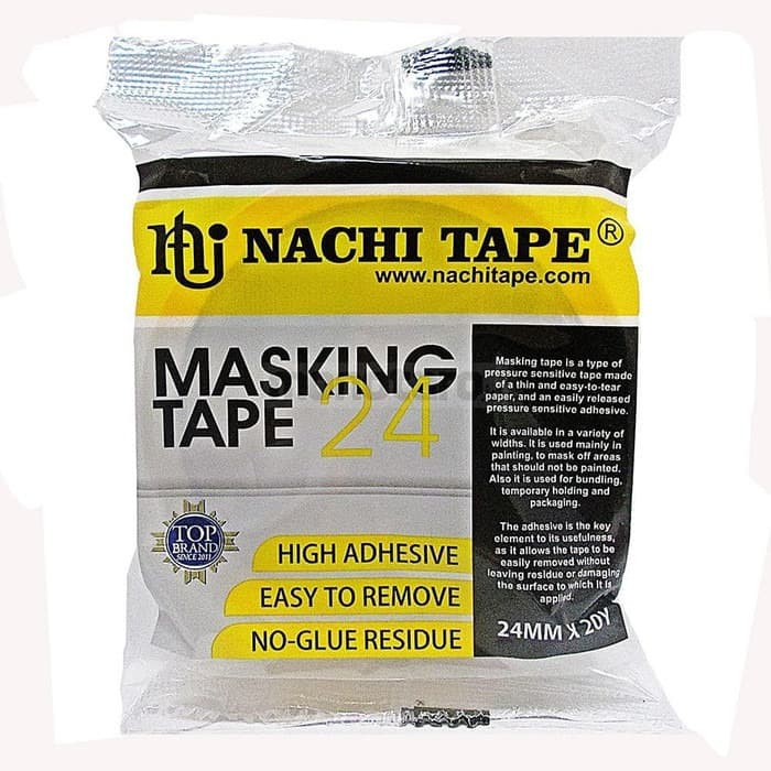

ISOLASI KERTAS / MASKING TAPE NACHI 24MM MURAH