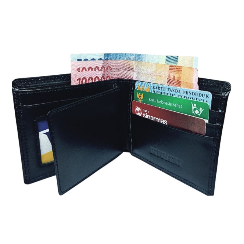 Bivolski Dompet Pria Kulit Asli Slot Kartu Banyak Model Horizontal